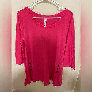 Pink Women's Top Size 1x